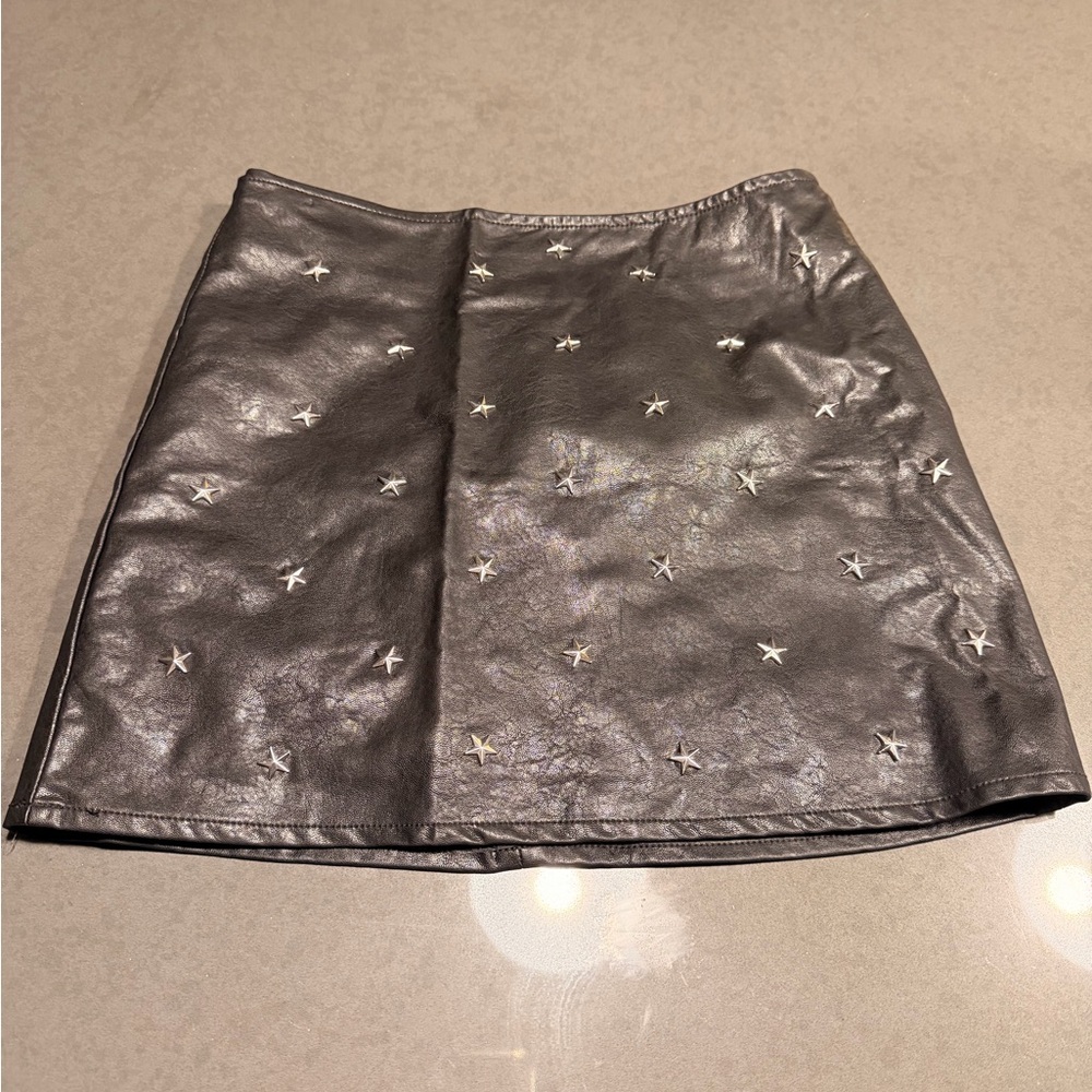 Forever 21 Black Mini Skirt with Star Accents